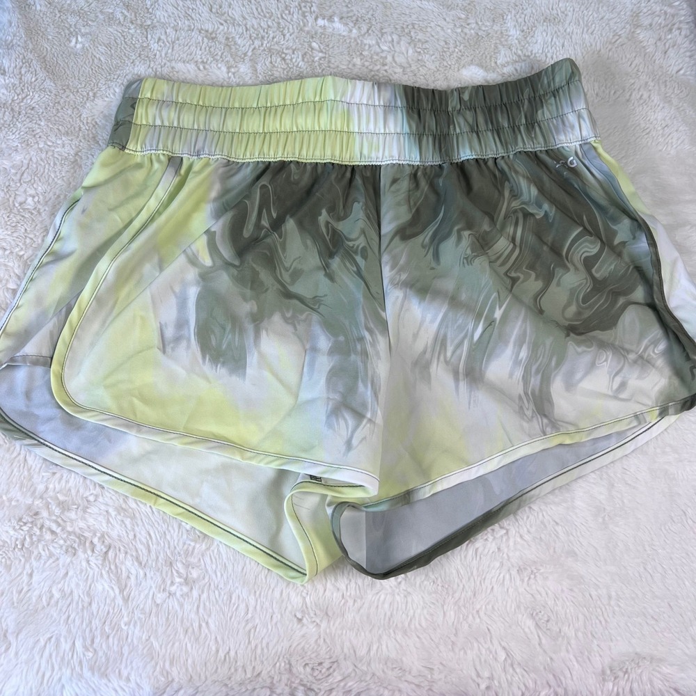 DSG Womens High Rise Stride Short Multi Wash Green Lime DAW12327PRTZ Small NWT